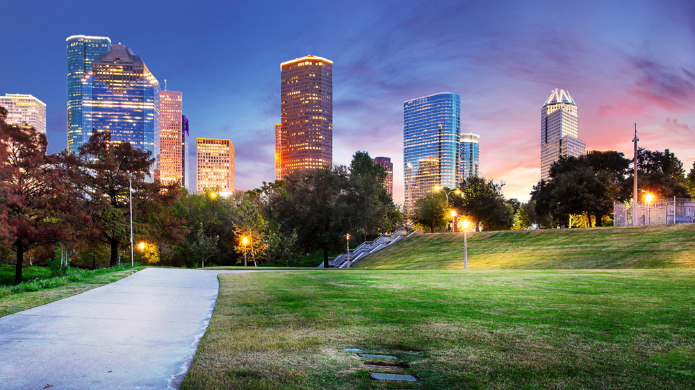 green open space in Houston